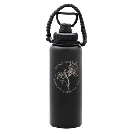 RSD 40 Oz Water Bottle with mascot - black