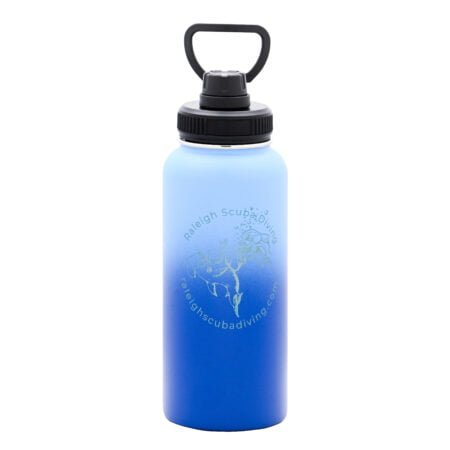 RSD 32 Oz Water Bottle with mascot - blue hombre